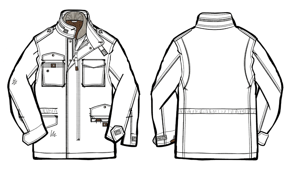 Mens Military-Style Field Jacket 1