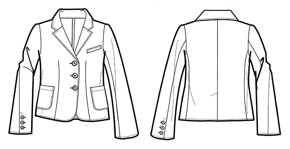 Womens Blazer with Patches 2