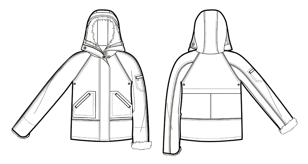 Womens Hooded Parka 1