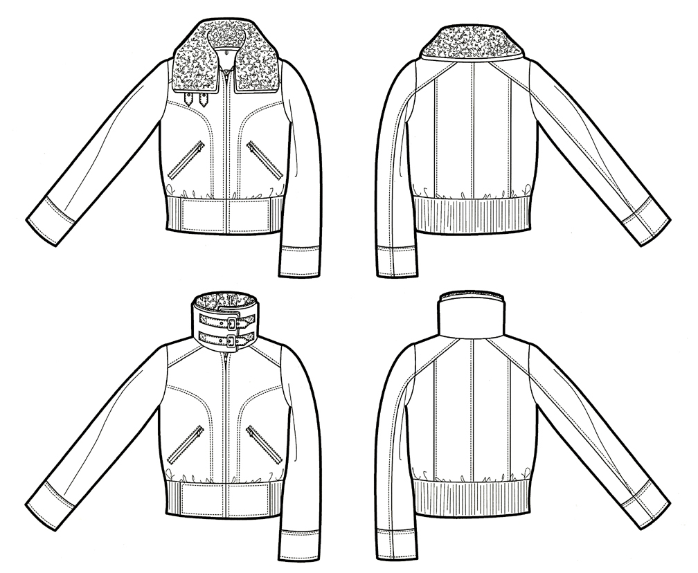 Womens Puffy Aviator Jacket 1