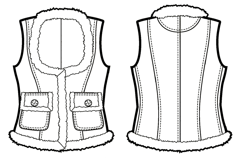 Womens Sherpa Vest 1