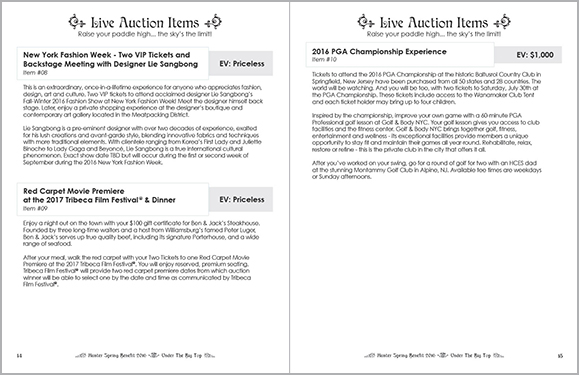 Spring Benefit 2016 Booklet Interior Spread 14