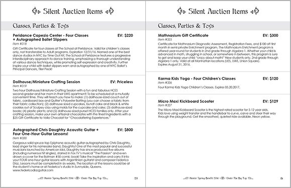 Spring Benefit 2016 Booklet Interior Spread 30