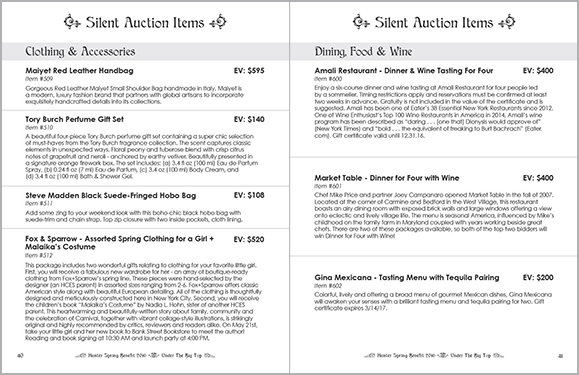 Spring Benefit 2016 Booklet Interior Spread 40