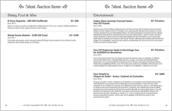 Spring Benefit 2016 Booklet Interior Spread 44