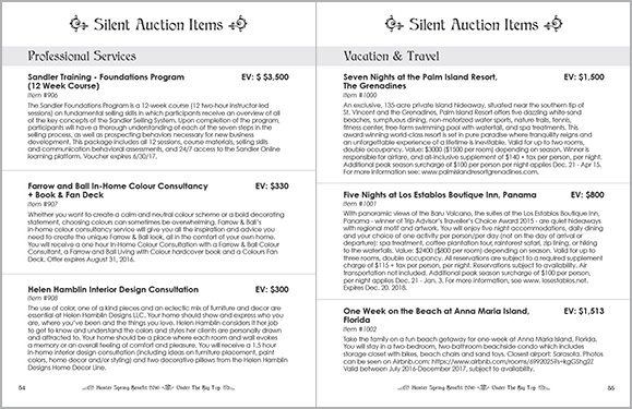 Spring Benefit 2016 Booklet Interior Spread 54