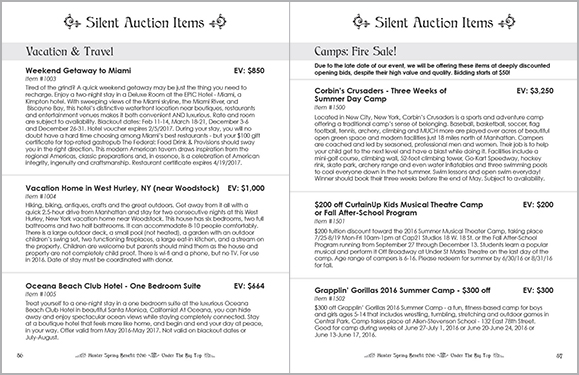 Spring Benefit 2016 Booklet Interior Spread 56