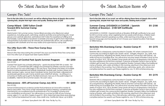 Spring Benefit 2016 Booklet Interior Spread 58