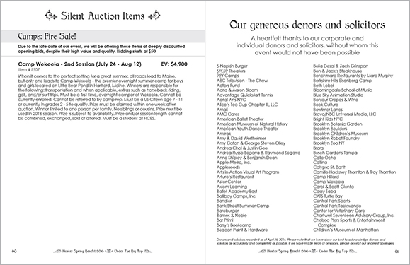 Spring Benefit 2016 Booklet Interior Spread 60