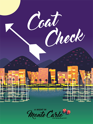 Coat Check Arrow Sign 2 Medium
