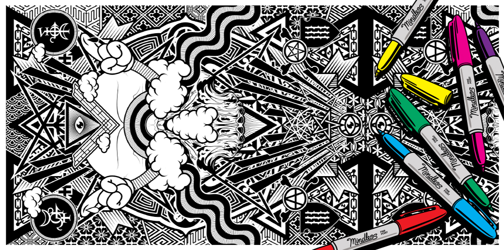 F*$% Machine Sharpie Illustration Spread