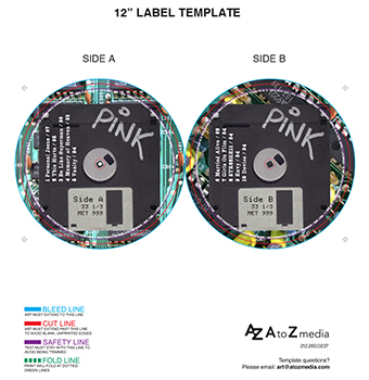 Pink LP Labels Template