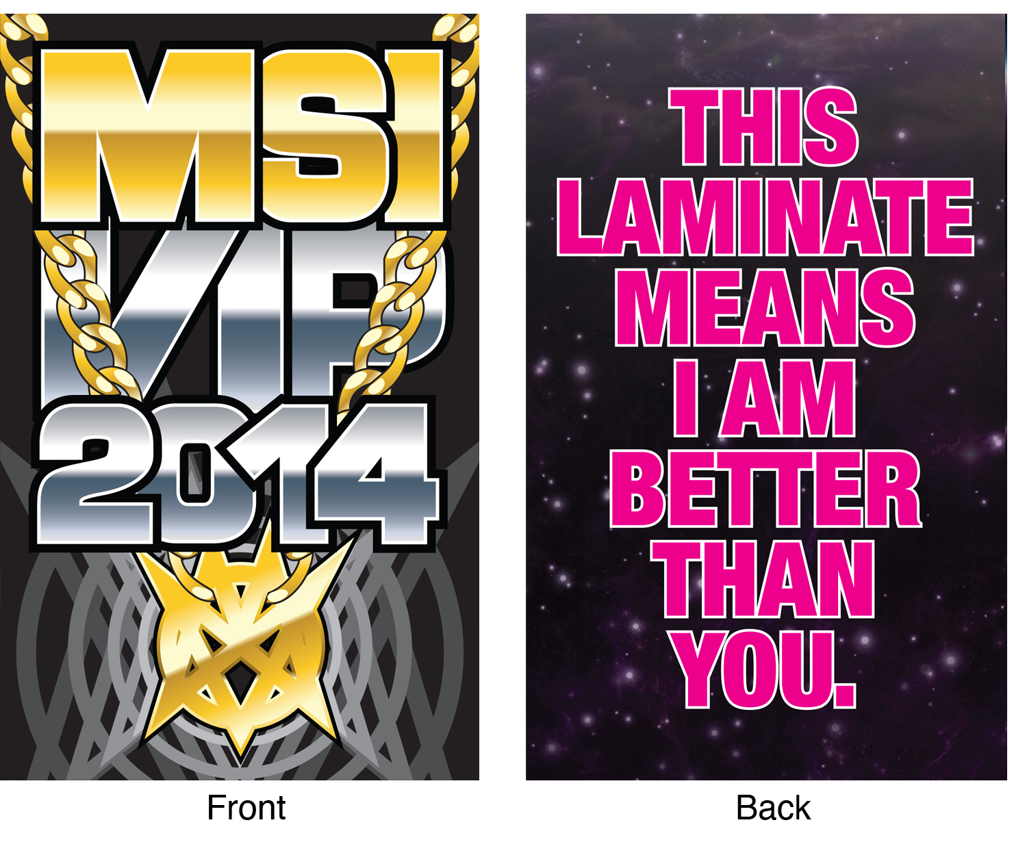 VIP Meet and Greet Laminates