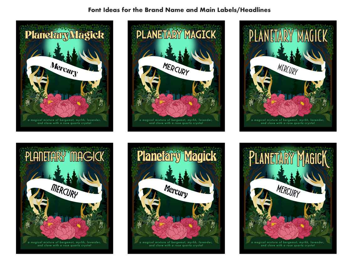 Planetary Magick Botannical Design Font Option 1