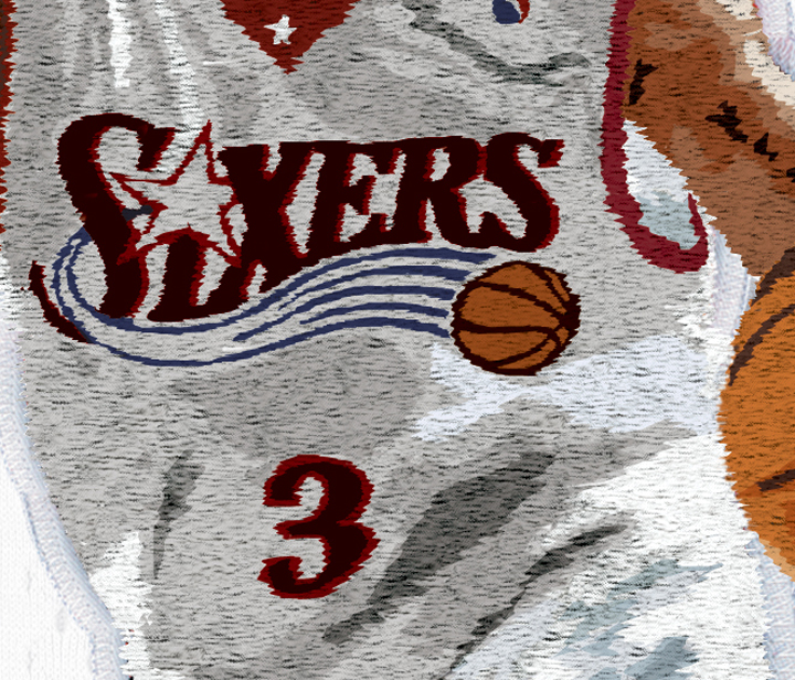 Allen Iverson Stitched Patch Detail